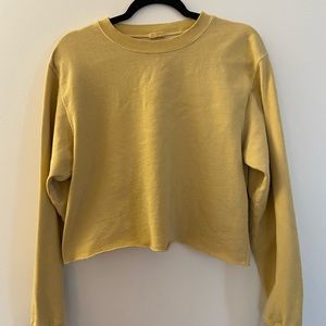soft mustard brandy melville crewneck